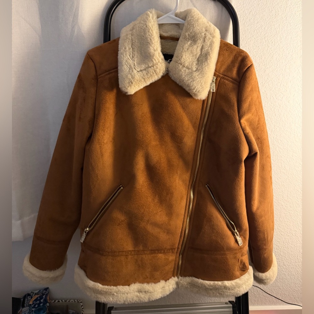 Brown Shearling Hollister  Jacket